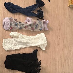 Designer women’s socks (never worn) unique detail on each pair